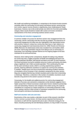 Factors that contribute to community business success Executive summary